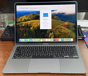 Macbook Air 13" M1 Chip 256GB SSD, 8GB Ram Laptop - Gray - 85% Batt - Very Good - Picture 1 of 8