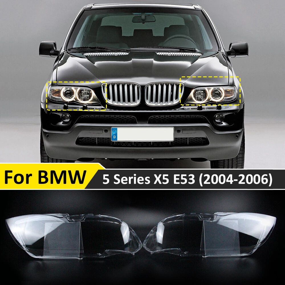 Cubiertas De Lentes De Faros Para BMW X5 E70 2007-2013 - Izquierda Y Derecha, Transparentes, Garantía De Por Vida