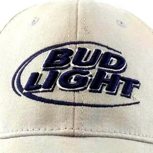 Bud Light Retro Logo Golf Hat Baseball Cap Grey One Size Fits Most Control Fit - Picture 1 of 6