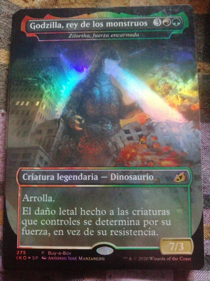 MTG FOIL Godzilla, rey de los monstruos / Zilortha - SPANISH EXCELLENT  - Imagen 1 de 1