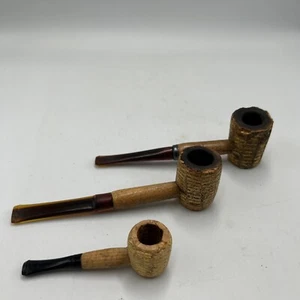 Lot Of 3 Vintage Missouri Meerschaum Corn Cob Estate Smoking Pipes - Picture 1 of 8