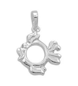 Collar de plata esterlina 925 maciza para peces acuáticos con collar de 18 - Imagen 1 de 1