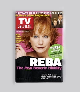 REBA / TV GUIDE - 2" x 3" MAGNET (retro magazine country mcentire 00s) - Picture 1 of 2