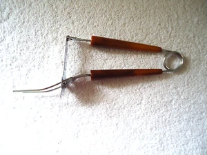 Vintage Sliding Fork With Bakelite Handles " Great Collectible Item " - Picture 1 of 16