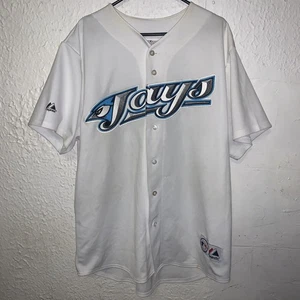 Vintage Y2K Toronto Blue Jays Troy Glaus #25 MLB White Majestic Jersey XL - Picture 1 of 7