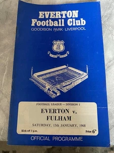 Everton v Fulham 1967/68 Division 1 (Inc Football League Review) match programme - Picture 1 of 2