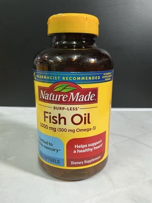 Aceite de pescado Nature Made 1000 mg 150 cápsulas blandas 300 mg Omega-3 corazón - caducidad 12/26 Foto 1 de 3