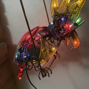 Mechanical Lighted Parrot on Perch Hanging Animatronic by Collections Etc. - Picture 1 of 13