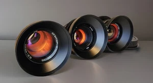 USSR ANAMORPHIC BOKEH & FLARE AMBER HELIOS SET 37 / 58 / 135mm — Sony E Cine Mod - Picture 1 of 13