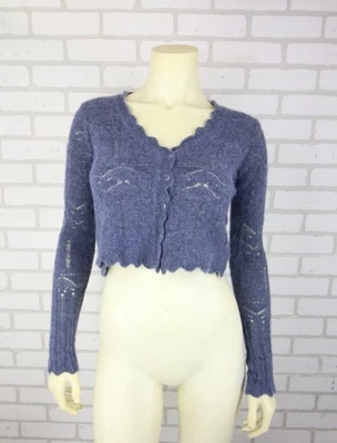 Cárdigan Suéter AllSaints Vanessa Encaje Vieira Tejido Mujer S Lana Alpaca $229 Foto 1 de 4