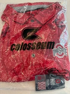 Men's Colosseum Scarlet Ohio State Buckeyes Sublimated Golf Polo XXL. New Unopen - Picture 1 of 6