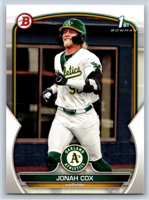 2023 Bowman Draft Jonah Cox 1st Bowman Rookie Oakland Athletics RC #BD-135 - Image 1 of 2