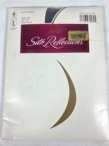 Culotte transparente Hanes Silk Reflections taille CD argent fumée CT bout renforcé 718 - Photo 1/4