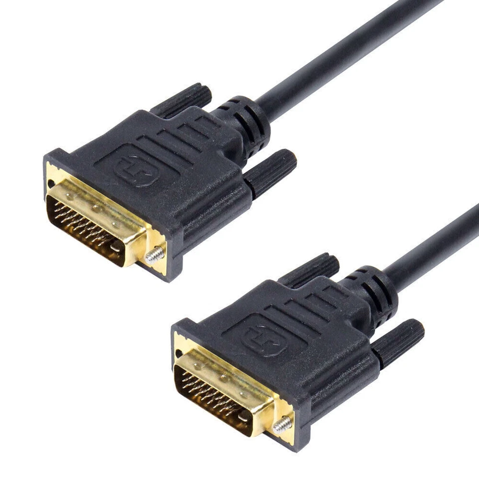 1,5m DVI Kabel Monitor kabel DVI-D 24+1 Dual Link 2 Stecker geschirmt vergoldet - Bild 1 von 4