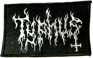 TYPHUS Logo sew on Embroidered Black Patch Get creative with it - Picture 1 of 2