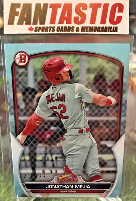 2023 Bowman SKY BLUE /499 #BP-15 Jonathan Mejia  St. Louis Cardinals - Image 1 of 2