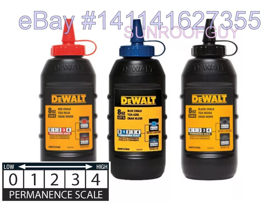 DeWALT Marking Chalk Refill 8oz Various Color - NEW - Image 1 of 1