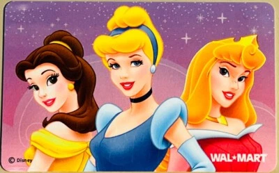 WALMART Gift Card Disney Princess CINDERELLA AURORA BELLE Collectible No $ Value - Image 1 of 2