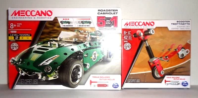Meccano Roadster Cabriolet 18202 Pull Back + Scooter Trottinette Brand New Toys - Image 1 of 4
