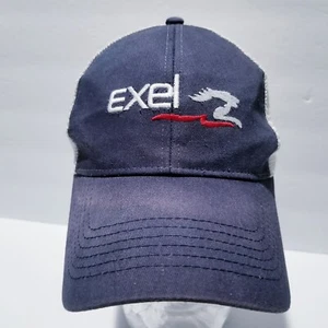 Exel Ball Cap Hat Snap Back Adj  Distressed Cap America Mesh Back  - Picture 1 of 12