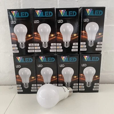 8 X LED LIGHTBULB BULB WARM WHITE BUNDLE 1060 LUMEN E27 240v 75w JOBLOT - Image 1 of 4