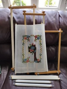 Lot Of Needlework Frames Plus One Finished Needlework Project - Picture 1 of 16