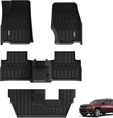 Alfombrillas aptas para Jeep Grand Cherokee L 7 asientos 2021-2025 TPE para todo clima Foto 1 de 4