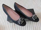 FERCA 81 WOMEN'S BLACK SUEDE LOW HEELS SHOES MADE IN ITALY SIZE US 10 