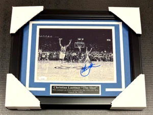 CHRISTIAN LAETTNER BW DUKE GW SHOT SIGNED AUTOGRAPHED 8X10 PHOTO FRAMED JSA COA - Picture 1 of 3