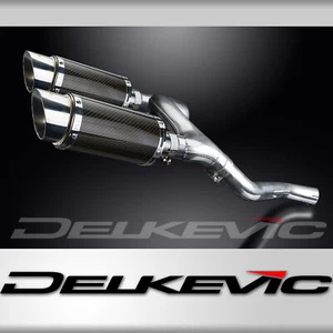 Honda VFR800 V-Tec 02-09 Delkevic Slip On Mini 8" Carbon Round Muffler Exhaust - Picture 1 of 5