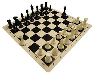 Chess Set Triple Weighted Staunton Tournament Chess Set with Board - Picture 1 of 6