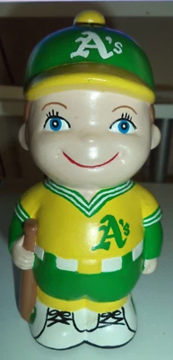 Oakland A's Athletics Ceramic Baseball Player Bat Boy Painted Figurine - Image 1 of 4
