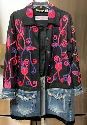 CHAQUETA CHIC GITANA REMODELADA POR ZAFIRO JEANS DE MODA TALLA M ALTA COSTURA Foto 1 de 4