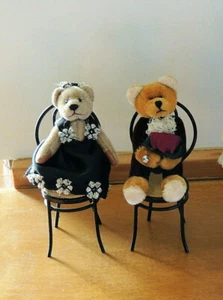 Mini Pet 2 peluche Orsi Sposi vestiti fatti a mano casa delle bambole - Imagen 1 de 3