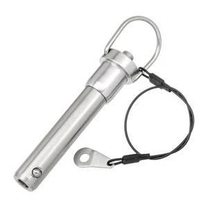 Stainless Steel 16mm Quick Release Ball Lock Pin 60mm Length Security Bolt - Picture 1 of 5