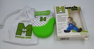 MUNCH MITT BABY TEETHING MITTEN GREEN NEW IN BOX - Picture 1 of 3