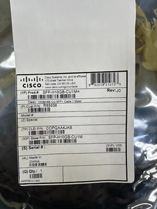 Cisco SFP-H10GB-CU1M= 10GB SFP Twinax Copper Passive Cable  NEW SEALED!!! - Picture 1 of 3