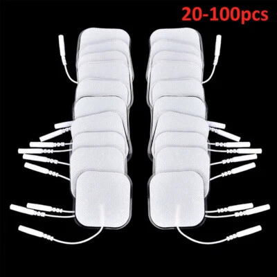 BLINGBIN 20-100x TENS Elektroden Pads Selbstklebend Für TENS EMS Reizstrom Gerät 4x4cm DE