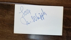 DICK WILSON MR WHIPPLE SIGNED AUTO 3X5 INDEX CARD DON'T SQUEEZE THE CHARMIN - Picture 1 of 1