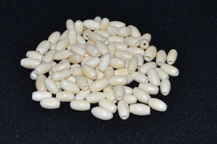 100 PIEZAS GARGANTILLA TUBO HUESO BÚFALO BLANCO TUBO PELO CUENTAS 1/2" Foto 1 de 1