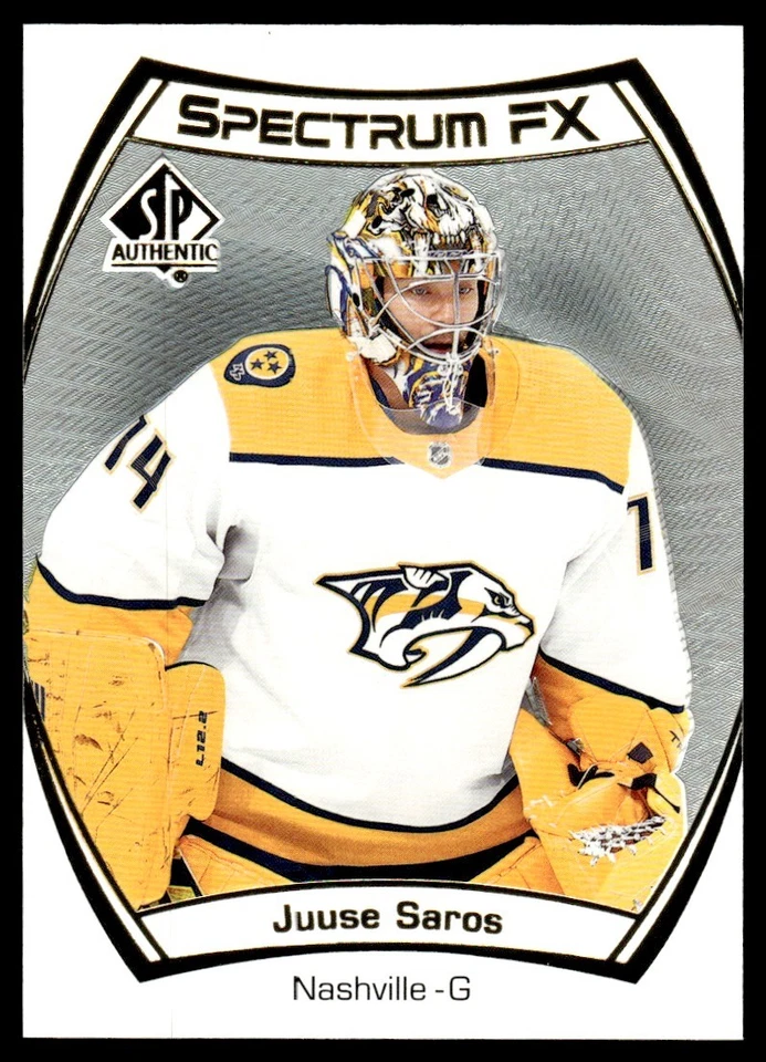 2021-22 SP Authentic Spectrum FX Juuse Saros Nashville Predators #S-31 - Image 1 of 2