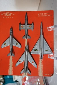 Ingap Padova (Italy) carded plastic toys art 41 Aviogetti inc 4 military - Picture 1 of 1