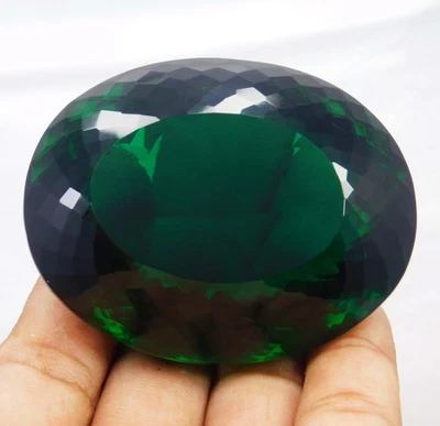 Piedras preciosas sueltas corte ovalado granate verde tsavorita natural certificado 572,40 quilates AAA Foto 1 de 4