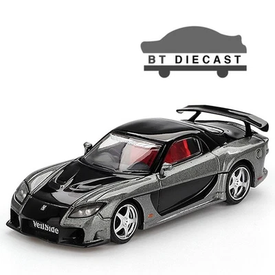 MINI GT MAZDA RX-7 VEILSIDE 1/64 DIECAST MODEL CAR FORTUNE GREY MGT01057 - Image 1 of 4