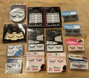 Fake Eyelashes Lot Revlon Lashes 91290 Ardell Kiss Salon Perfect 22 Pairs Total - Picture 1 of 12