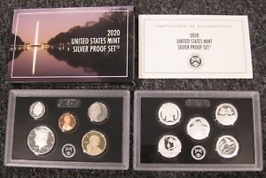 2020-S Government Issued Silver Proof Set - 10 coins - Cent thru Dollar