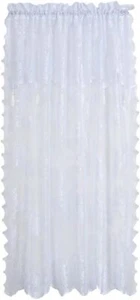 Stylemaster Carly Lace Panel with Attached Valance, 56 in x 84 in, White - Picture 1 of 1