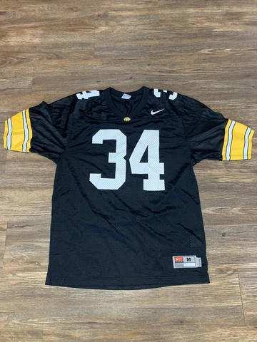NIKE Adult IOWA HAWKEYES Mesh Football Jersey Sz Small S Black Nylon Cover