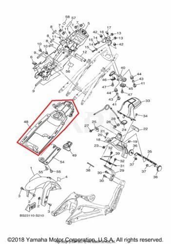 NEW OEM YAMAHA FZ09 FZ 09 REAR FENDER FAIRING COVER BLACK 2017 17 - Image 1 of 1