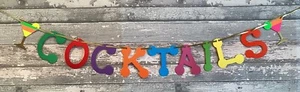Cocktail Hen Party Hawaiian Themed Tiki Bar Banner BBQ Bunting - Picture 1 of 5